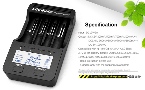 Liitokala Lii-500 Battery Tester Charge Discharge