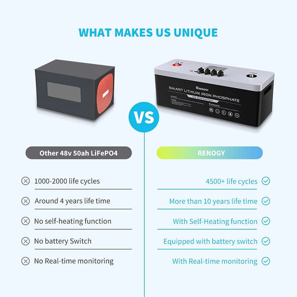 48V 50Ah Smart Lithium Iron Phosphate Battery