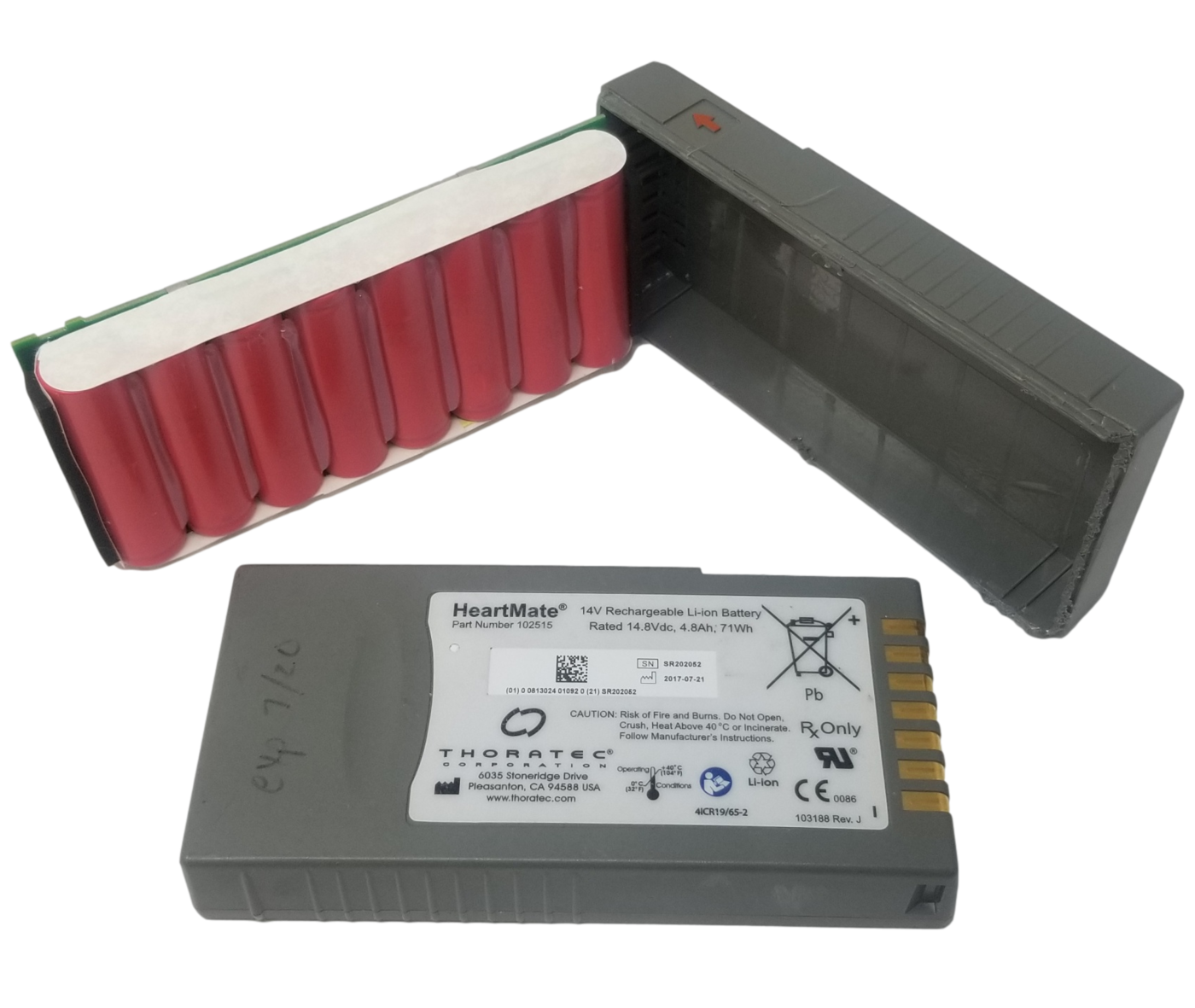 4s2p module with 8 Sanyo 2400mah 18650 cells - Heartmate