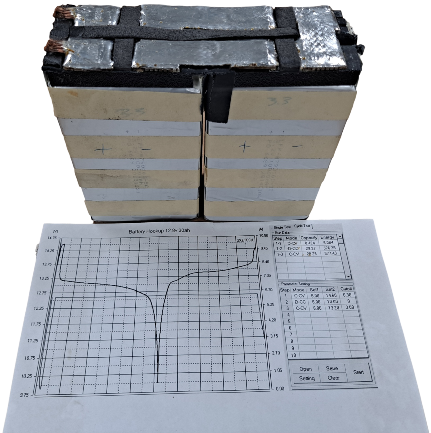 12.8v 30ah Lifepo4 Module with 12x 10ah cell