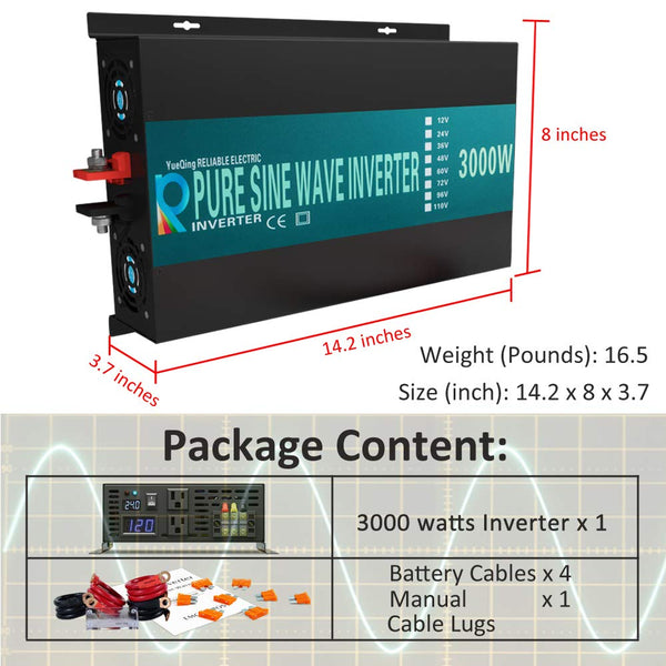 3000w 48v Pure Sine Wave Inverter - Amazon