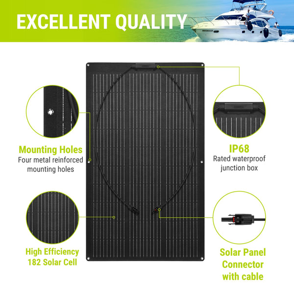 100W Flexible Solar Panel - Amazon