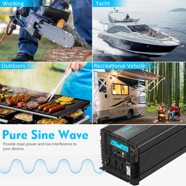 4000w 12v Pure Sine Wave Inverter + Terminal Blocks - Amazon