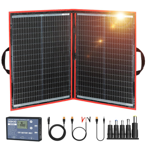 110w 18v Foldable Solar Panel With Charge Controller - Amazon