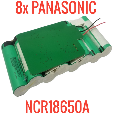 8x Panasonic NCR18650A cell module - Drager