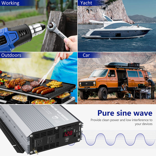 1500w 12v Pure Sine Wave Inverter - Amazon