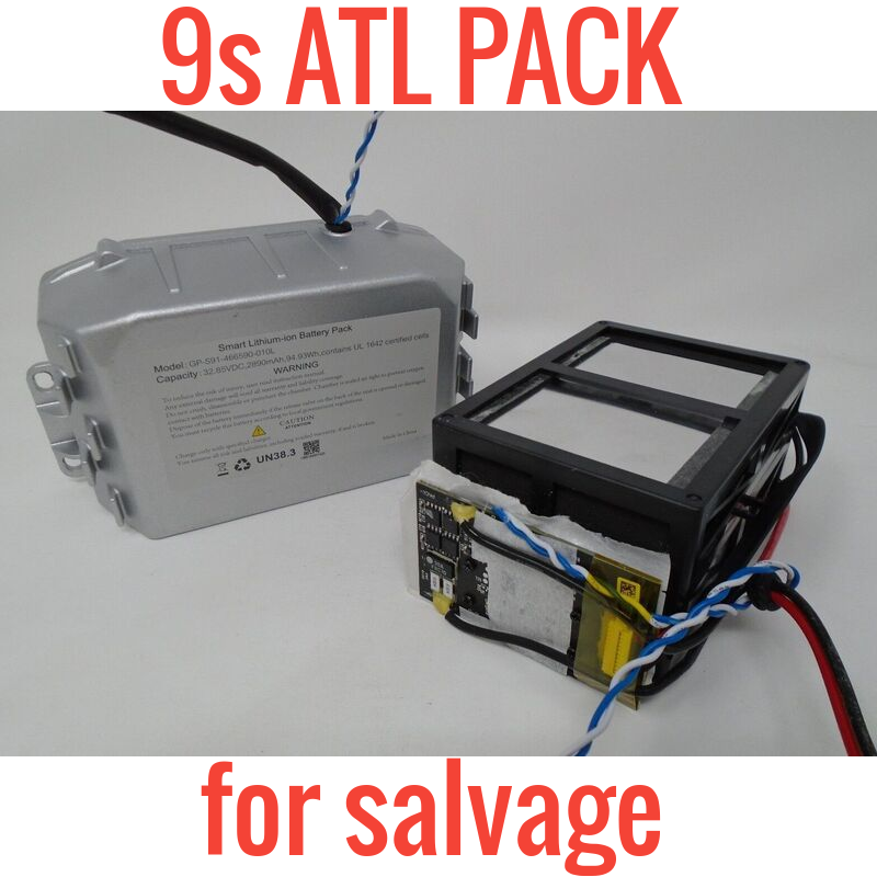 9S 32.85V 2.89ah 94.93WH LI-ION PACK + BMS