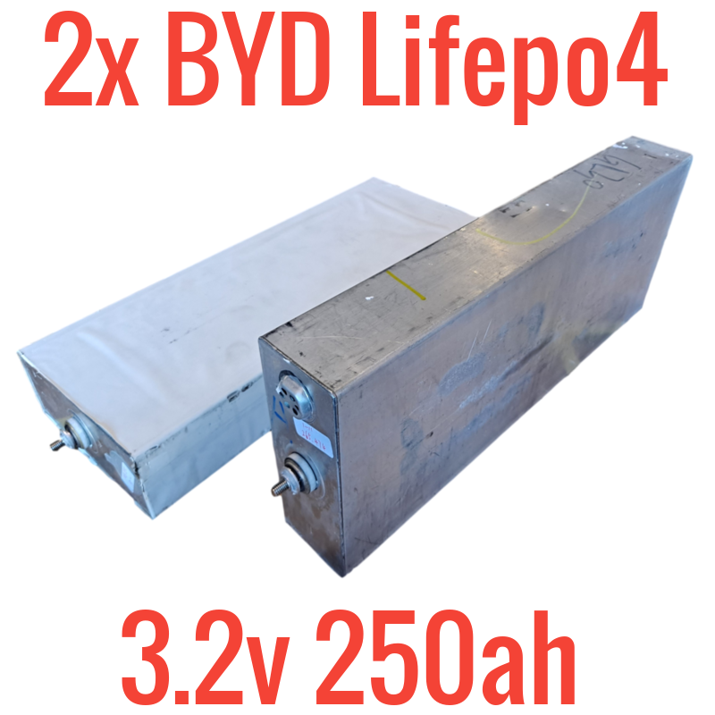 2x BYD 3.2v 250ah prismatic Lifepo4 cells