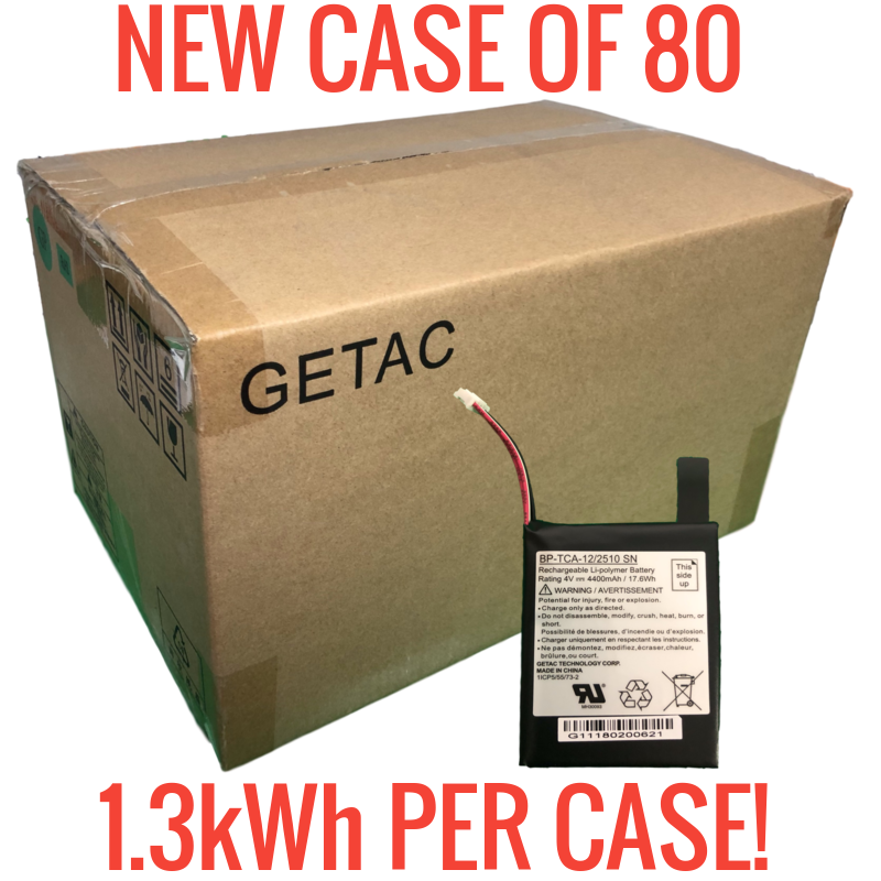 NEW! CASE OF 80 3.7V 4.4ah 16.28WH W/ BMS