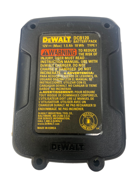 DEWALT DCB120 12V 1.5AH 18WH for PARTS/REPAIR