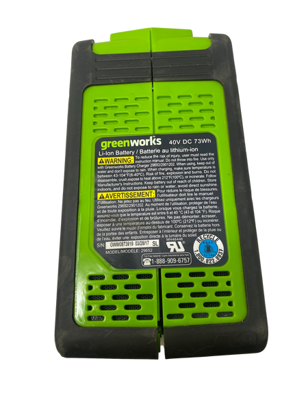 GREENWORKS 40V 73Wh 2.0 AH for Salvage