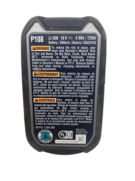 Ryobi P108 18V Batteries for Parts & Repair