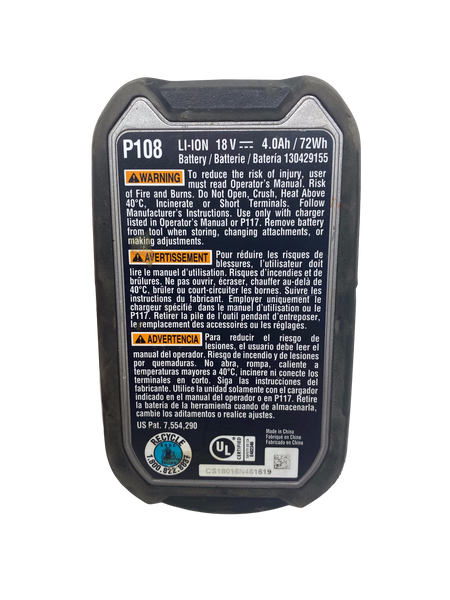 Ryobi P108 18V Batteries for Parts & Repair
