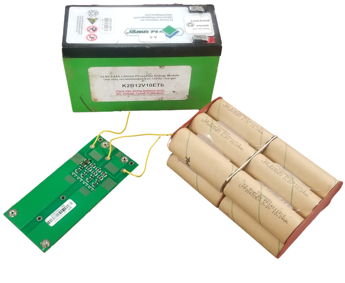 UNDER 10V - 12v K2 battery 12.8v 9.6ah K2B12V10ETB - WITH BALANCER