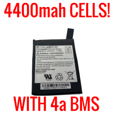 15 PACK - 3.7V 4.4ah 16.28WH W/ BMS NO WIRES $50/kWh