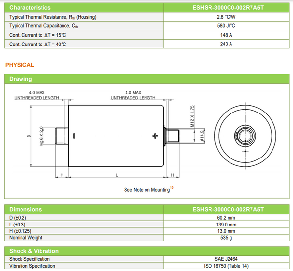 48v 18x 2.7v 3000F 3.038wh Nesscap Ultra-Capacitors 1,000,000 Cycles
