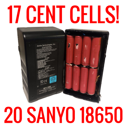 *Salvage* 20 SANYO 18650 2200MAH LITHIUM ION - SHELF A2