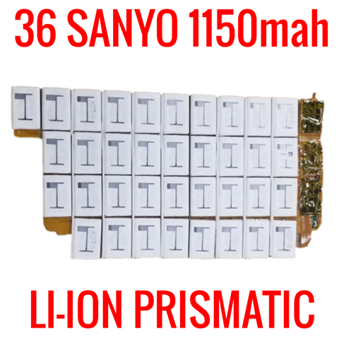 36 SANYO 1150mah LITHIUM ION CELLS