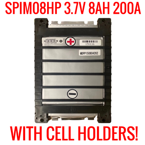 SPIM08HP 3.7v 8ah 200a LITHIUM ION W/ CELL HOLDER
