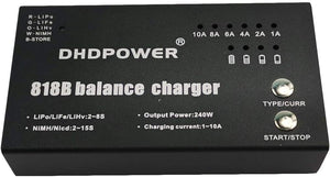 DHD POWER 818b balance charger 240w 10a 2s-8s - out of box