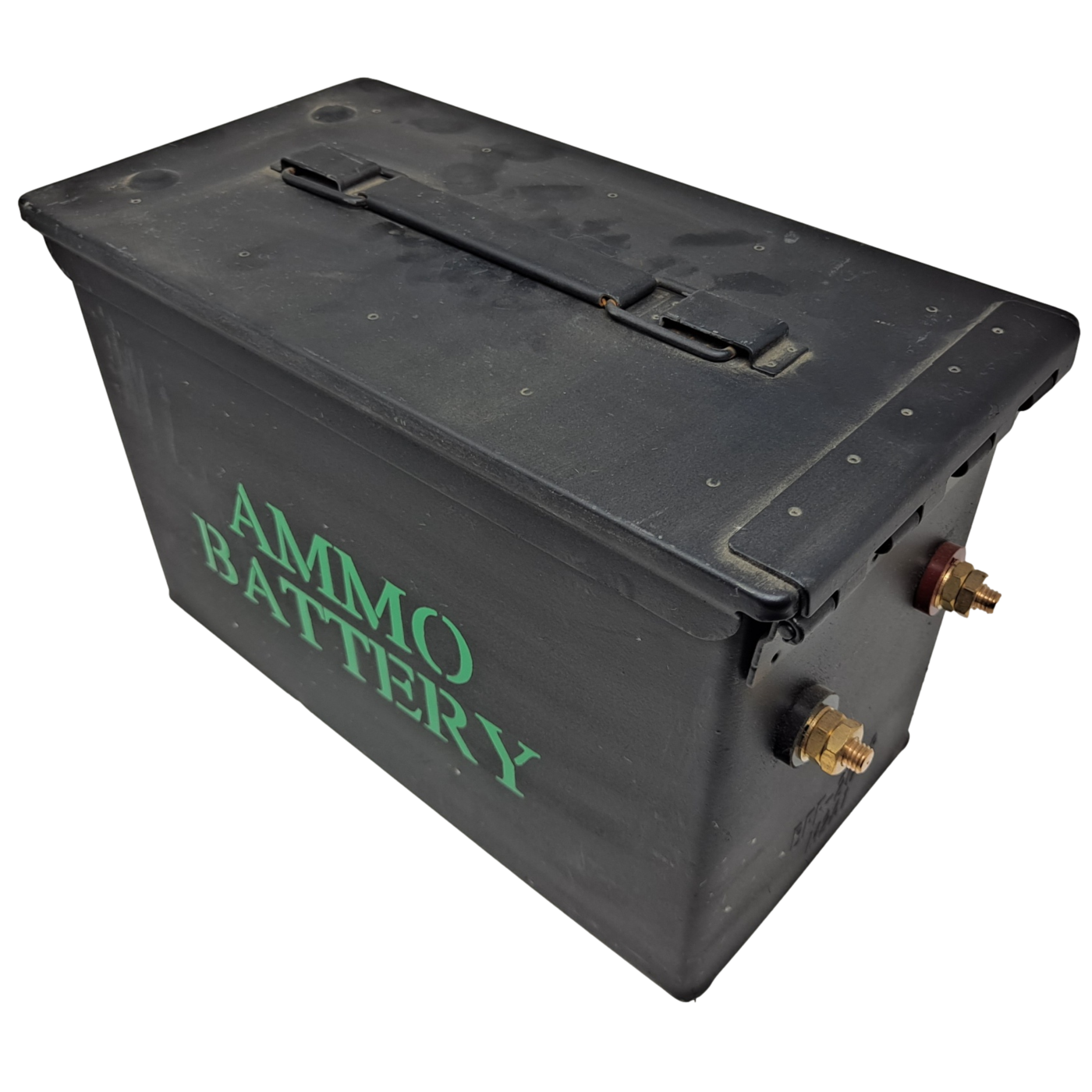 Black US Military Ammo Can with Binding Posts