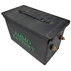 Black US Military Ammo Can with Binding Posts