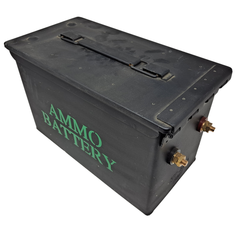 Black US Military Ammo Can with Binding Posts