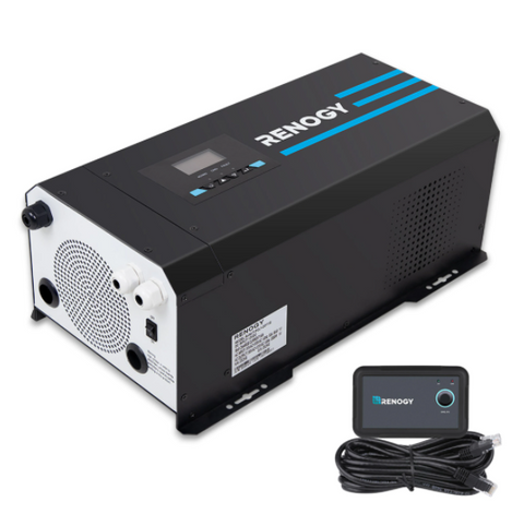 2000W 12V Renogy Pure Sine Wave Inverter Charger w/ Display