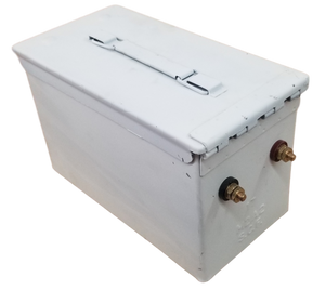White Ammo Can with Binding Posts