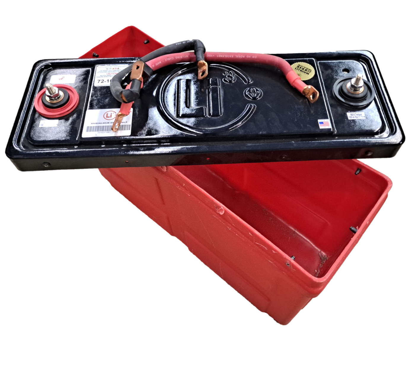 22" x 8" x 12" Battery Box with Binding posts and wire
