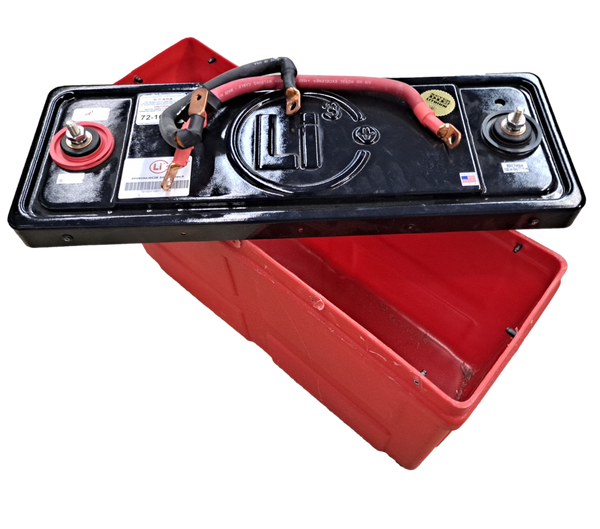 22" x 8" x 12" Battery Box with Binding posts and wire