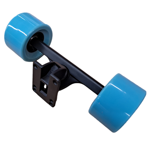 Blue Electric Skateboard Trucks and Wheels
