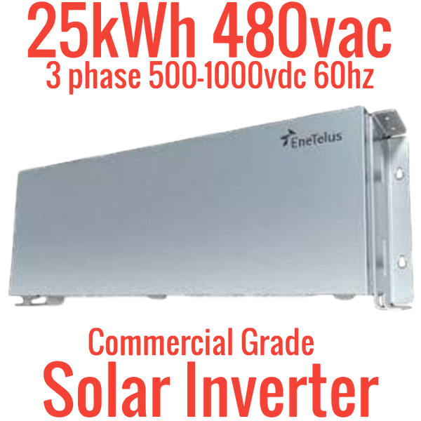 25kW 480v 3-Phase 500-1000vdc Solar Inverter Enetelus US 60hz
