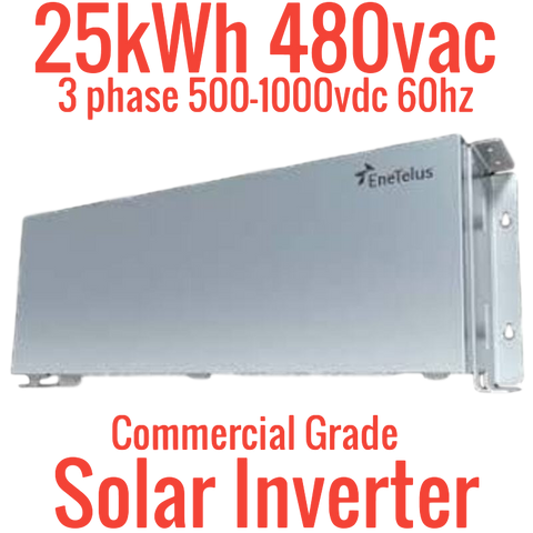 25kW 480v 3-Phase 500-1000vdc Solar Inverter Enetelus US 60hz