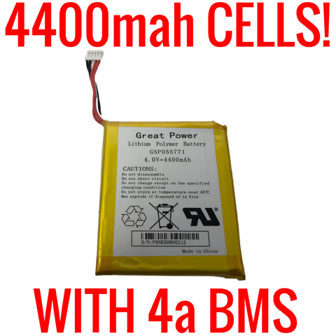15 PACK - 3.7V 4.4ah 16.28WH W/ BMS GOLD - $60/kWh
