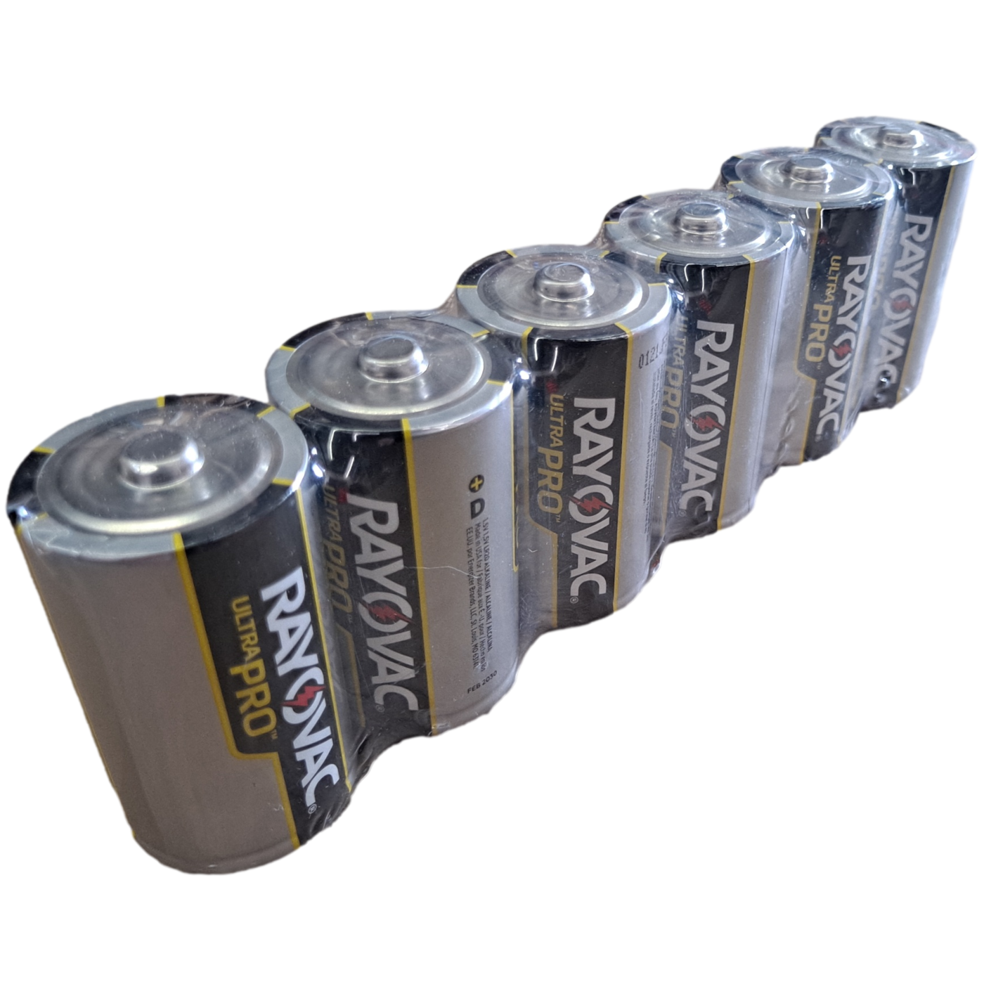 6x D Rayovac Ultra Pro Alkaline Batteries - New