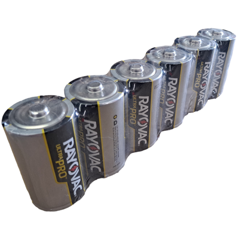 6x D Rayovac Ultra Pro Alkaline Batteries - New