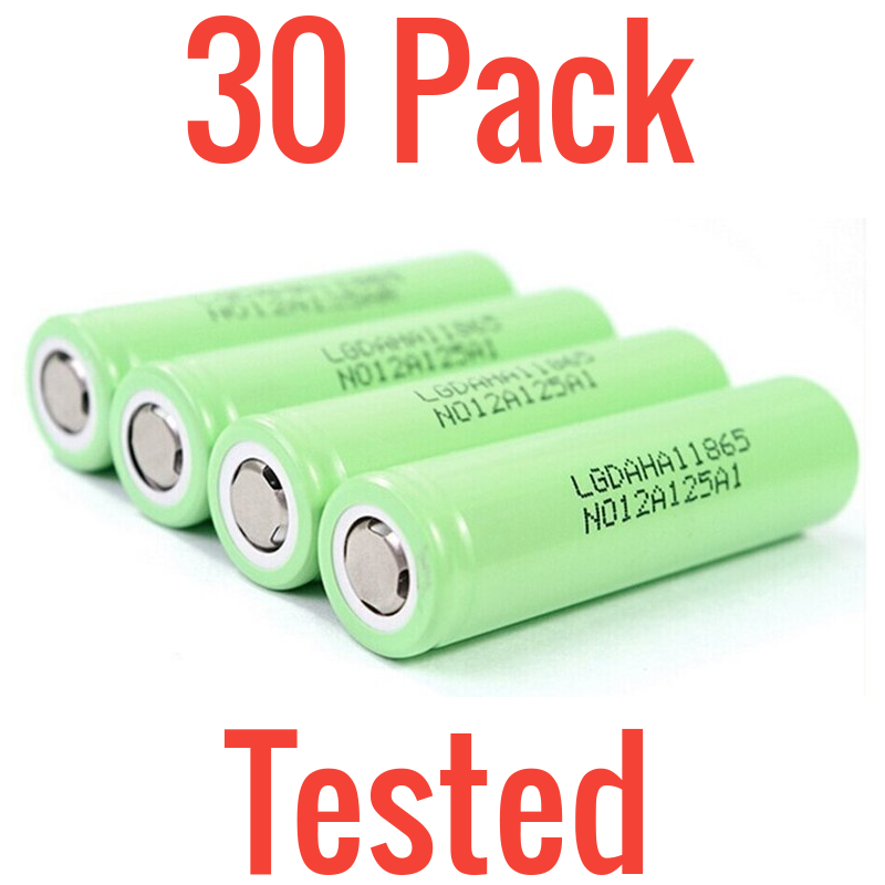 30x LG 1300mah 18650 POWER Cells Fully Tested