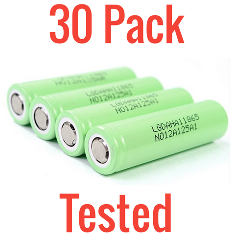 30x LG 1300mah 18650 POWER Cells Fully Tested