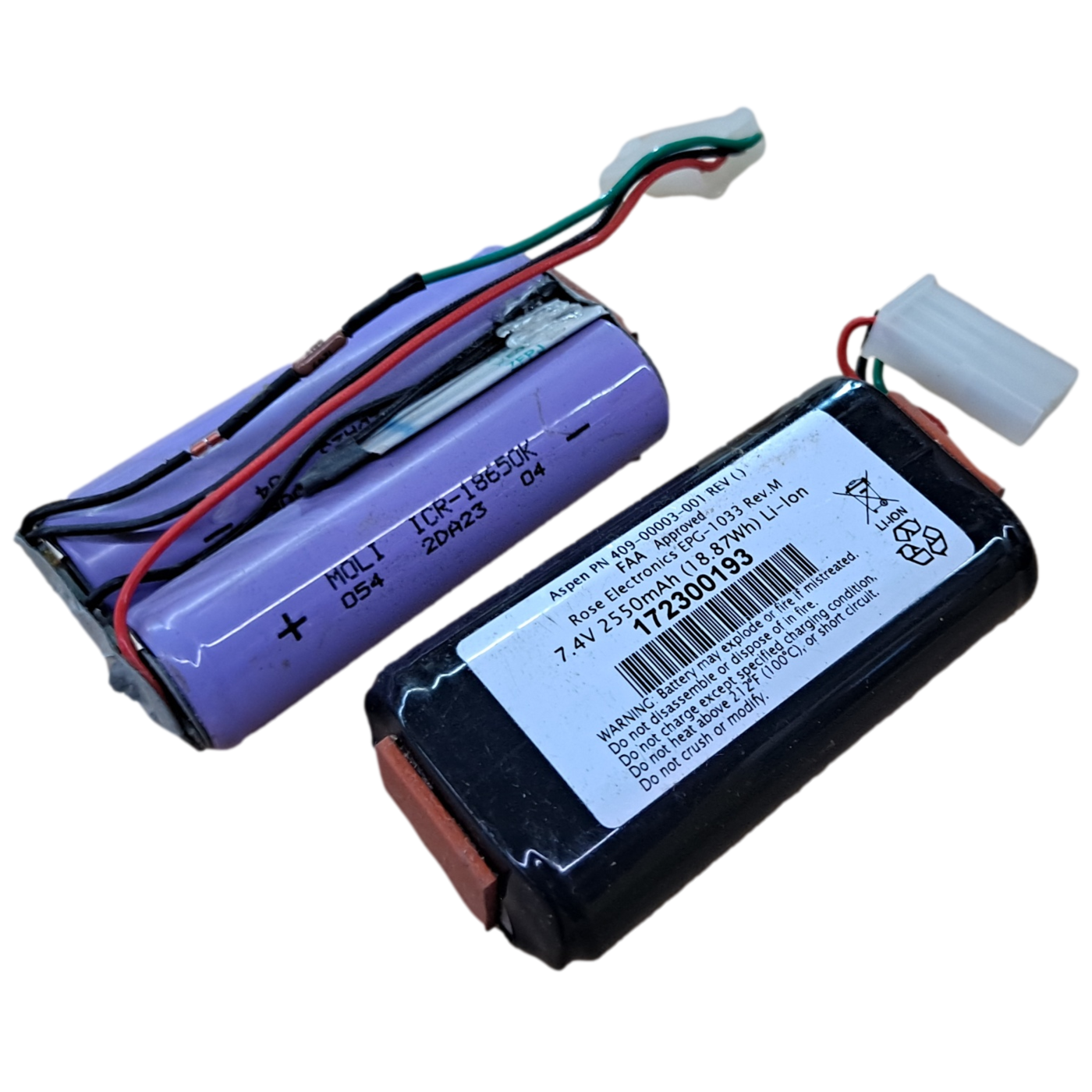 20x 18650 2550mah Cells Molicel