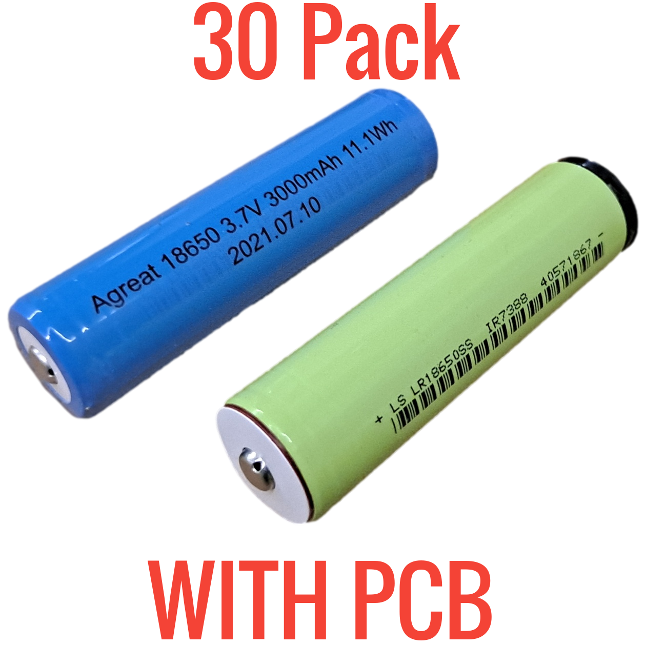 30 New Lishen LR18650SS 3000mah cells with PCB