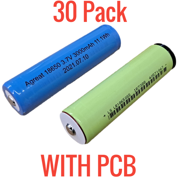 30 New Lishen LR18650SS 3000mah cells with PCB