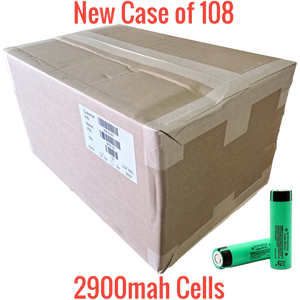 New Case of 108 Panasonic NCR18650A 2900mah cells