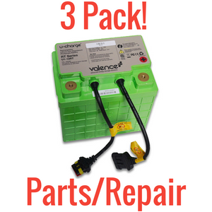 3 PACK - PARTS/REPAIR Valence U-Charge U1-12RT LifePo4 Battery 12V 40Ah 512wh