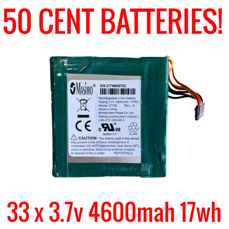 3.7v 4600mah 17wh Battery Lot for Salvage