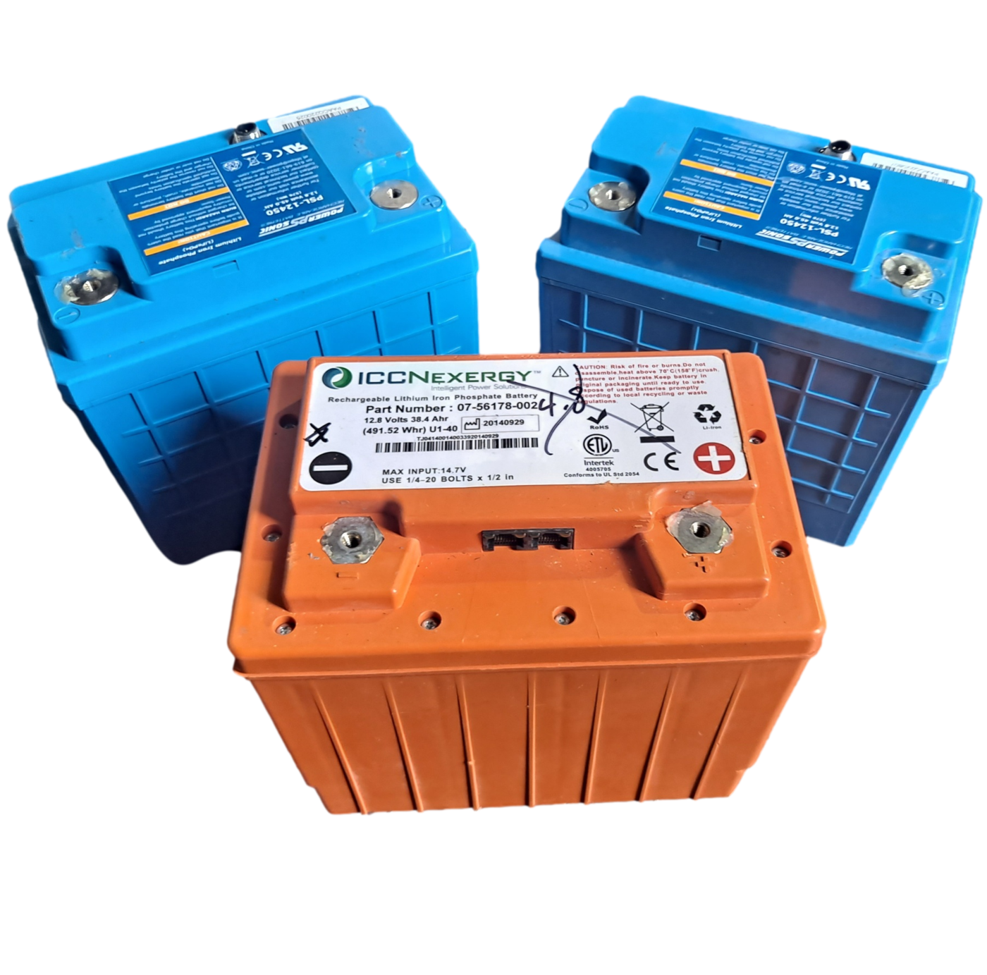 Parts/Repair 12v Lifepo4 1x ICCNexergy 38.4ah 2x Powersonic 45ah