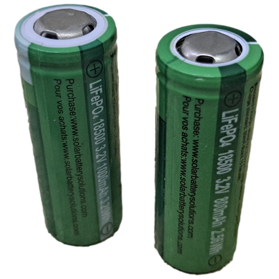30 Solar Battery Solutions 3.2v 800mah 18500 Lifepo4