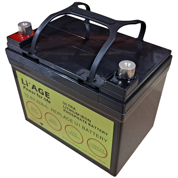 NEW 2 PACK - Li Age 12.8v 32ah 410wh LifePo4 w/ BMS