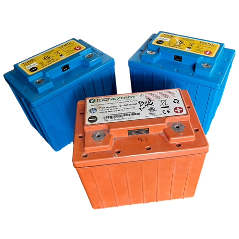 Parts/Repair 12v Lifepo4 1x ICCNexergy 38.4ah 2x Titus 55ah