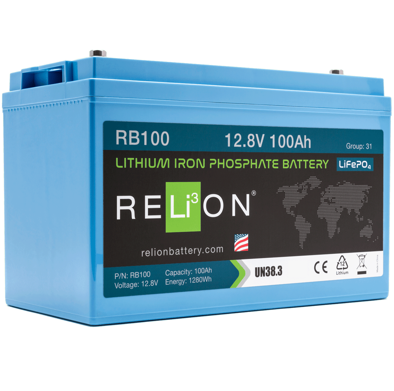 Parts/Repair Relion RB100 12.8v 100ah Lifepo4 w/BMS